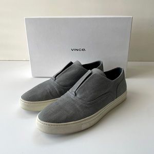 Vince Womens 10 mens 8 slip on gray